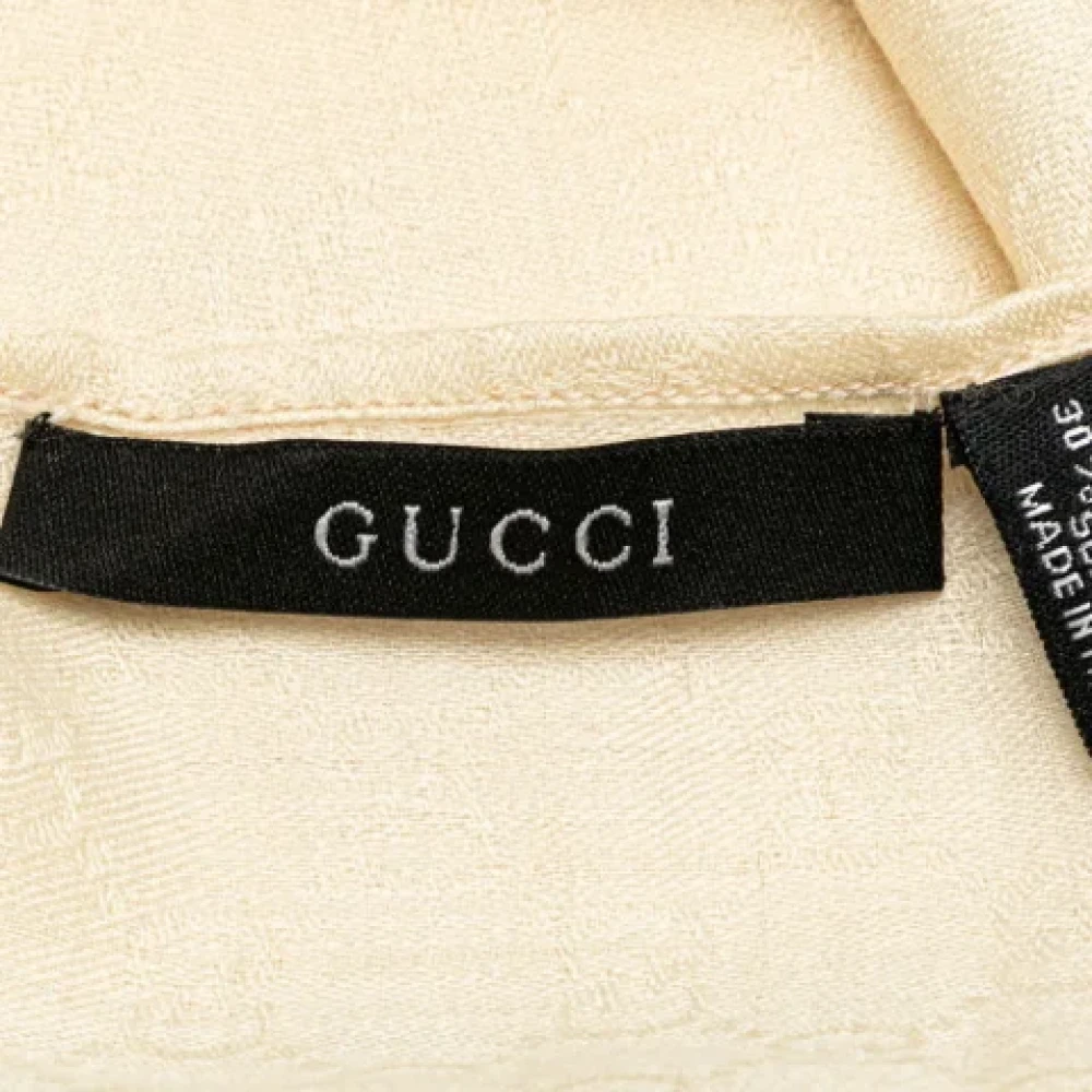 Gucci Vintage Pre-owned Cashmere scarves Beige Dames