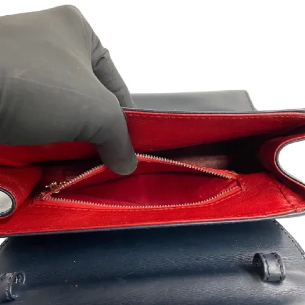 Celine Vintage Pre-owned Leather handbags Black Dames