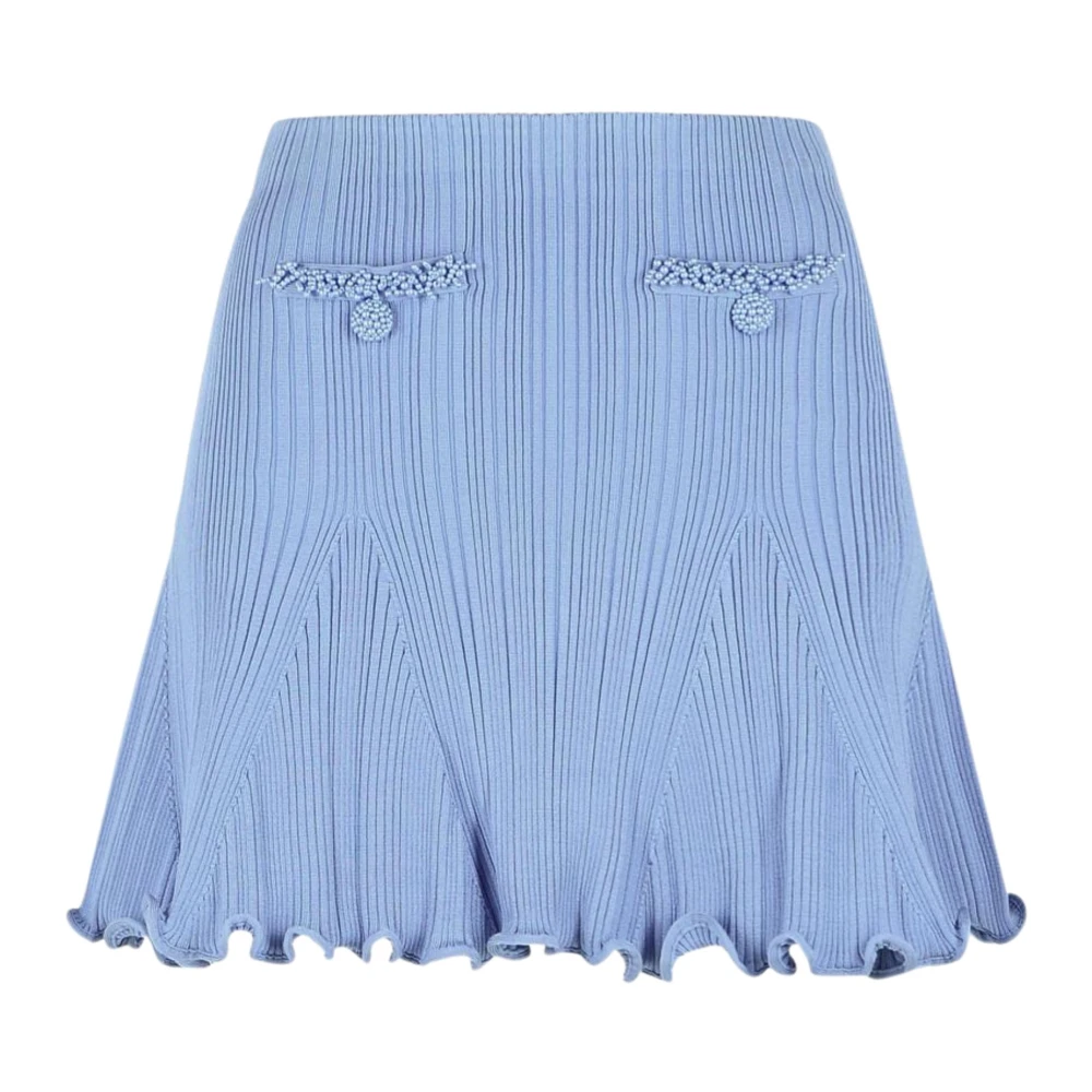 Self Portrait , Short Skirts, Female, Blue, M, Pearl Skirt