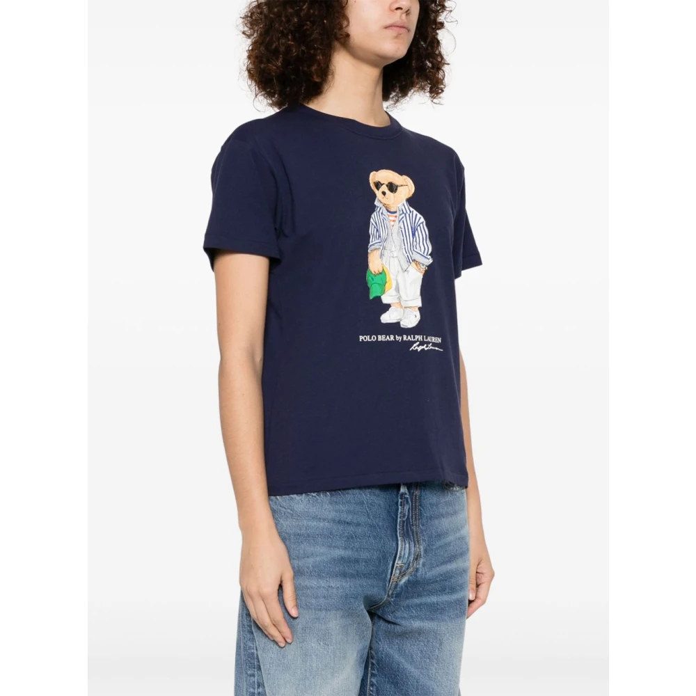 Polo Ralph Lauren Blauw T-shirt met Polo-stijl Blue Dames