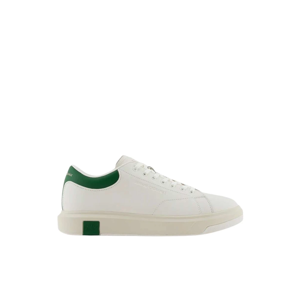 Armani Exchange Vit Läder Sneaker