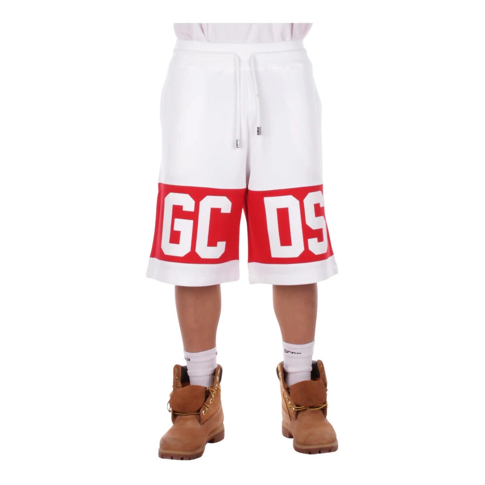 Gcds Uomo Bianco - Logo Shorts - Shorts - S
