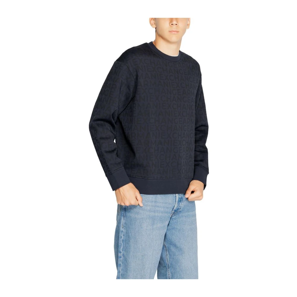 Armani Exchange Katoenmix trui met elastaan Blue Heren