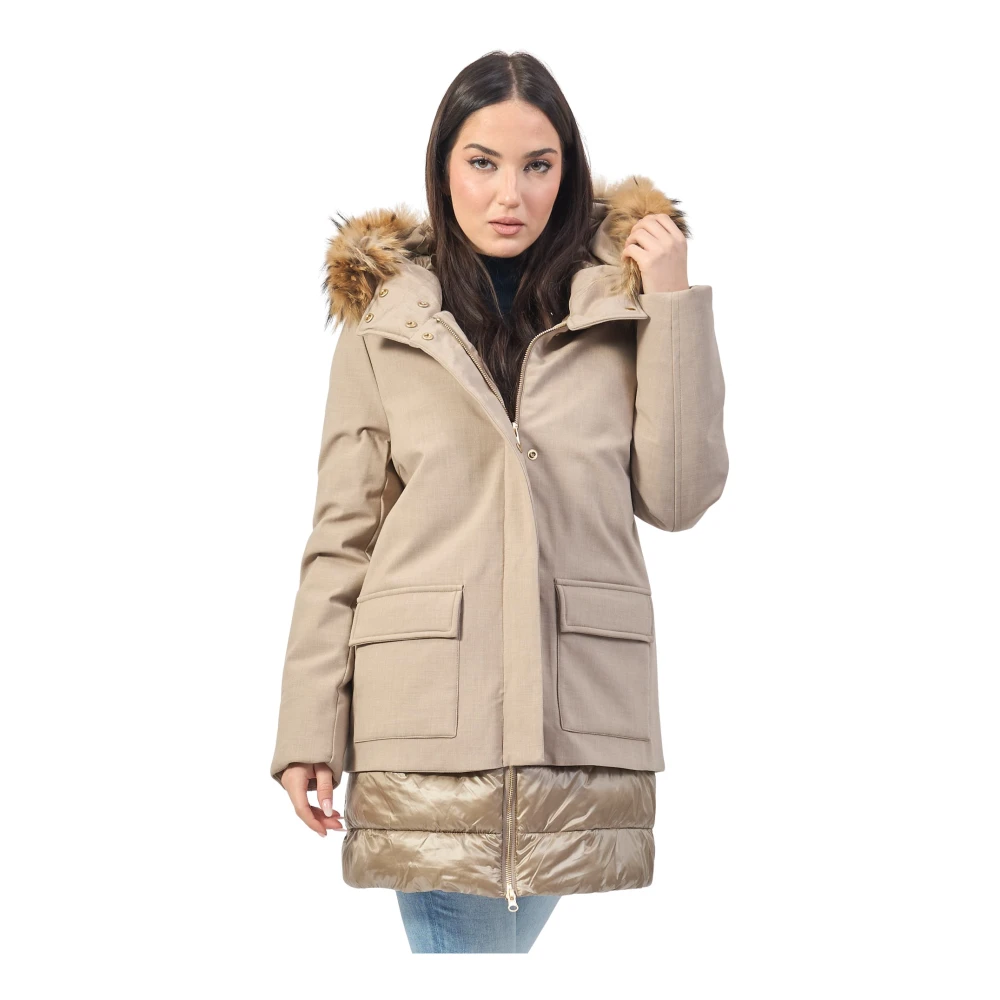 YES ZEE Beige Winterjas Beige Dames