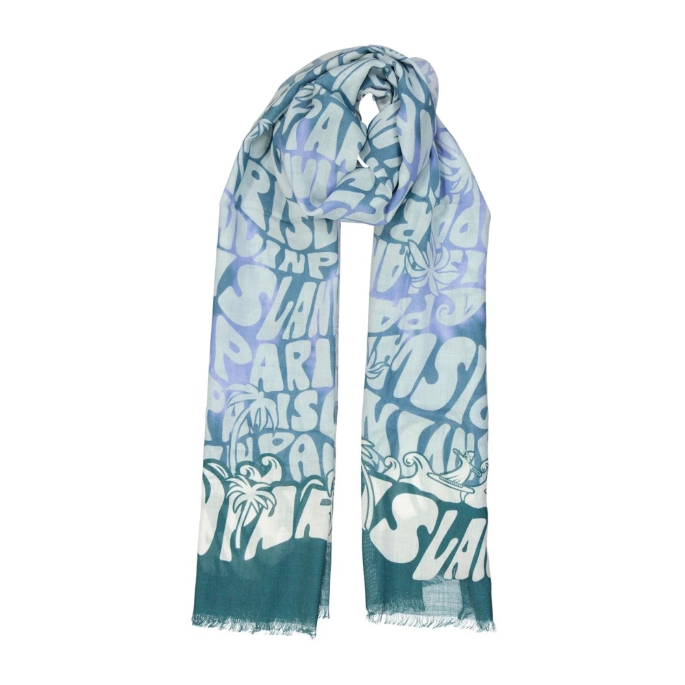 Lanvin Groene Wollen Sjaal met Franje Green Dames
