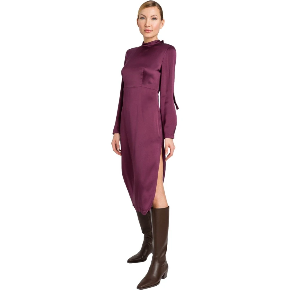 Twinset Women's Purple Midi Dresses,, Elegant Midi Dress Quality Extra Small