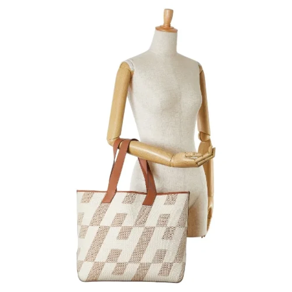 Hermès Vintage Pre-owned Canvas handbags Beige Dames