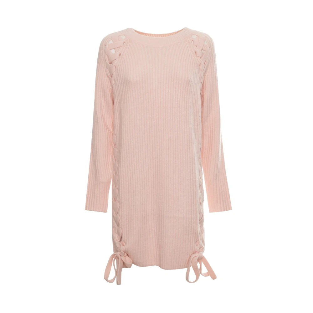 Twinset Gebreide Trui Jurk Pink Dames