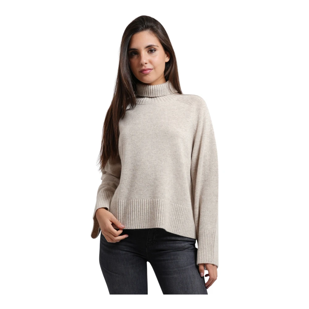 Boss Donna Beige - Maglione Dolcevita - Knitwear - S