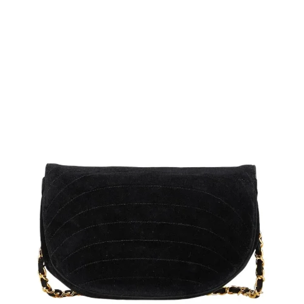 Chanel Vintage Pre-owned Leather crossbody-bags Black Dames