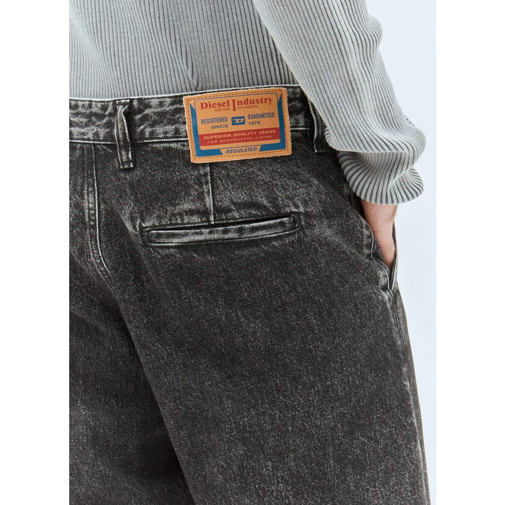 Diesel Jeans met gecoate panelen en paneelconstructie Gray Heren