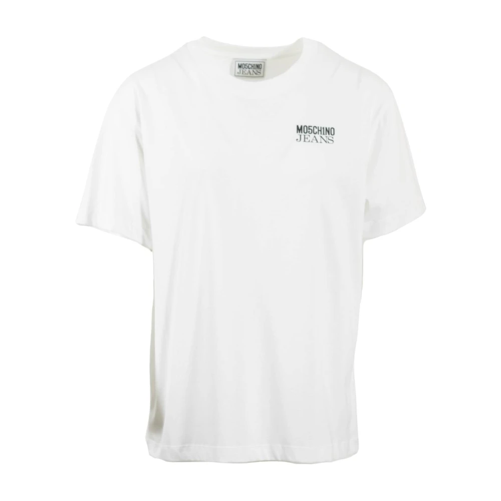 Moschino Wit Oversized T-shirt met Achterprint White Dames
