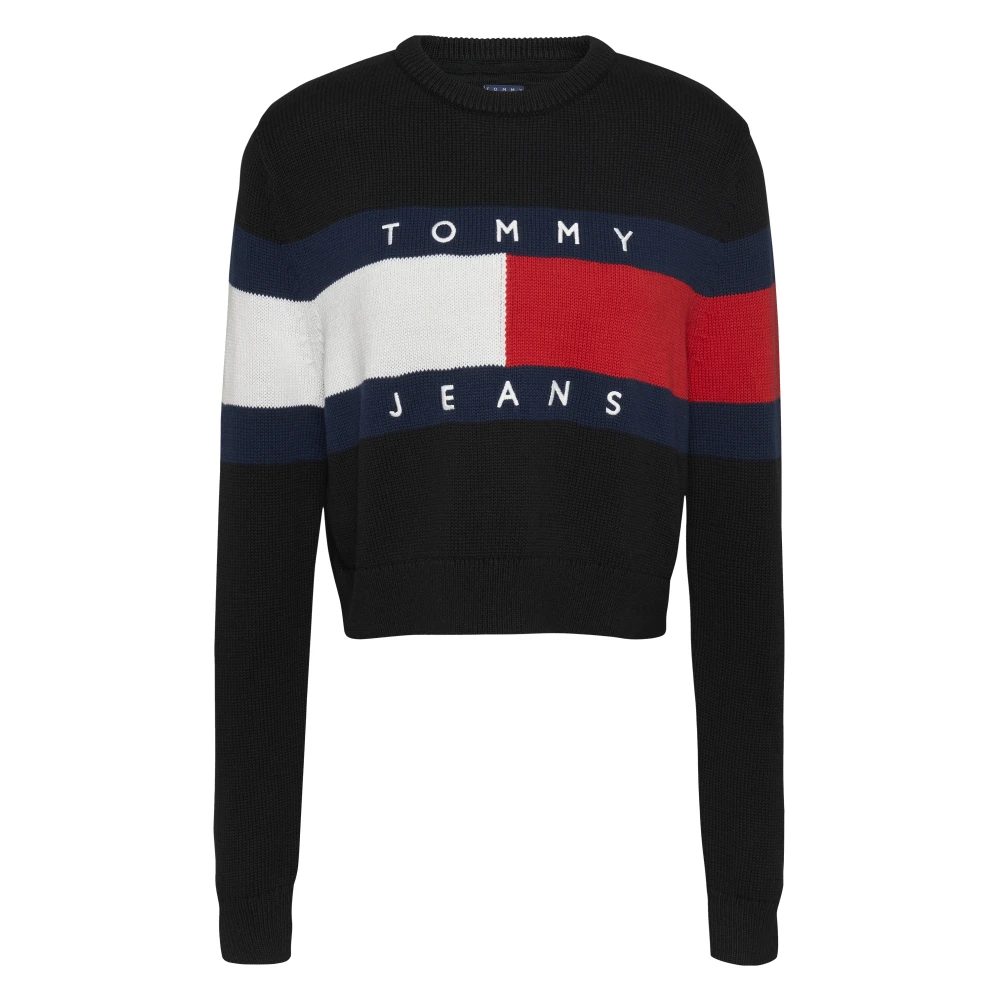 Tommy Jeans Kleur Blok Trui Black Dames
