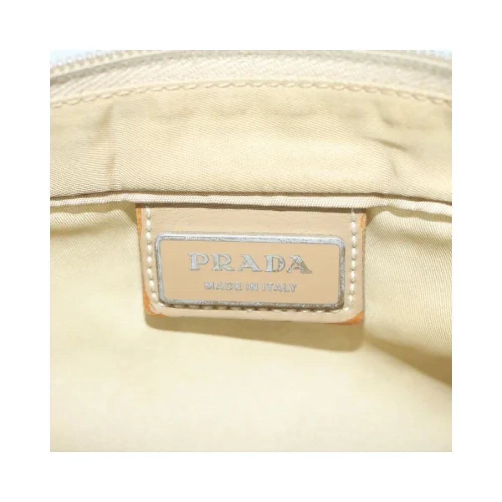 Prada Vintage Pre-owned Nylon shoulder-bags Beige Dames