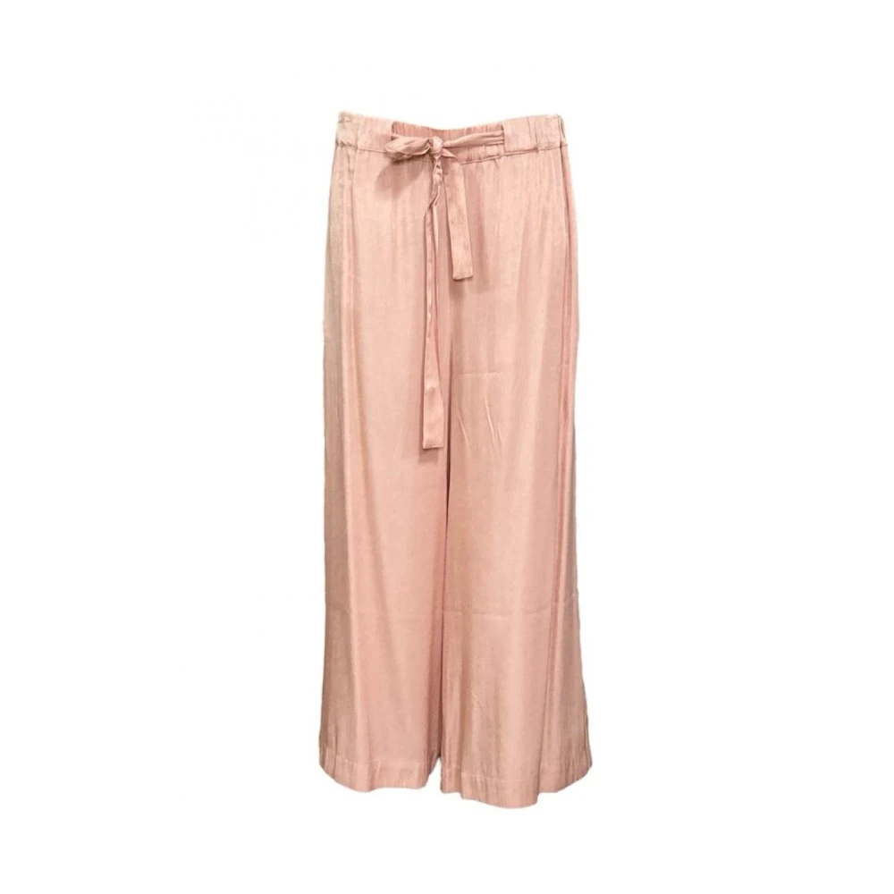Molly Bracken Hoge Taille Wijde Polyester Broek Pink Dames