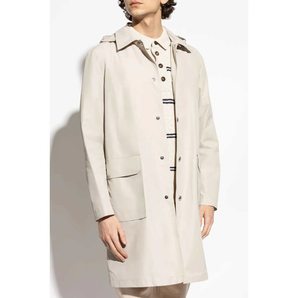 Eleventy Jas met afneembare capuchon Beige Heren