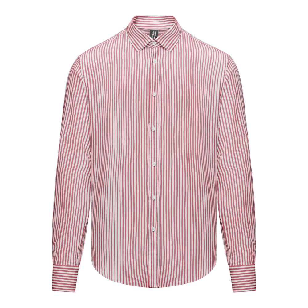 Bomboogie Uomo Rosso - Camicia A Righe In Lino/Cotone - Shirts - L