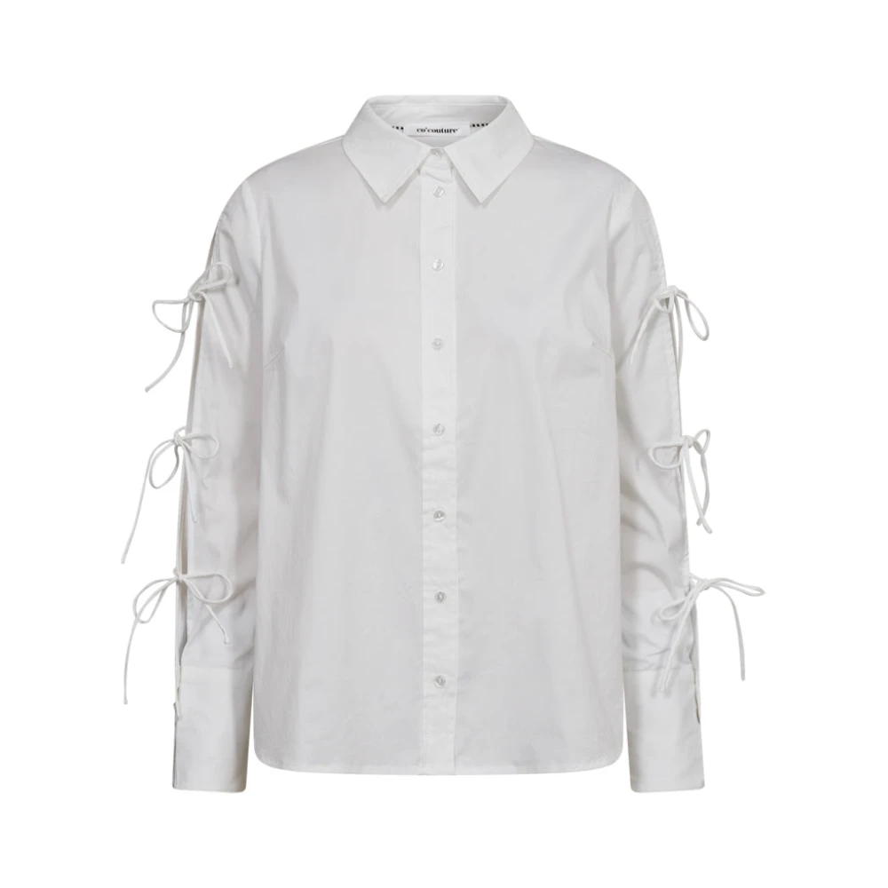 Co'Couture Witte blouse met strikdetails aan de mouwen White Dames