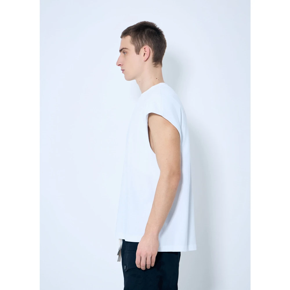Dries Van Noten Katoenen Crewneck Drop-Shoulder T-Shirt White Heren