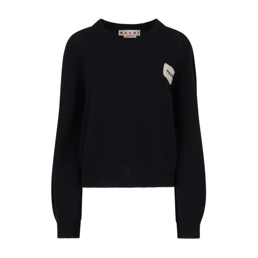 Marni Women's Black Cashmere Knitwear, 2XS, Luxurious Cashmere Jumper Aw25