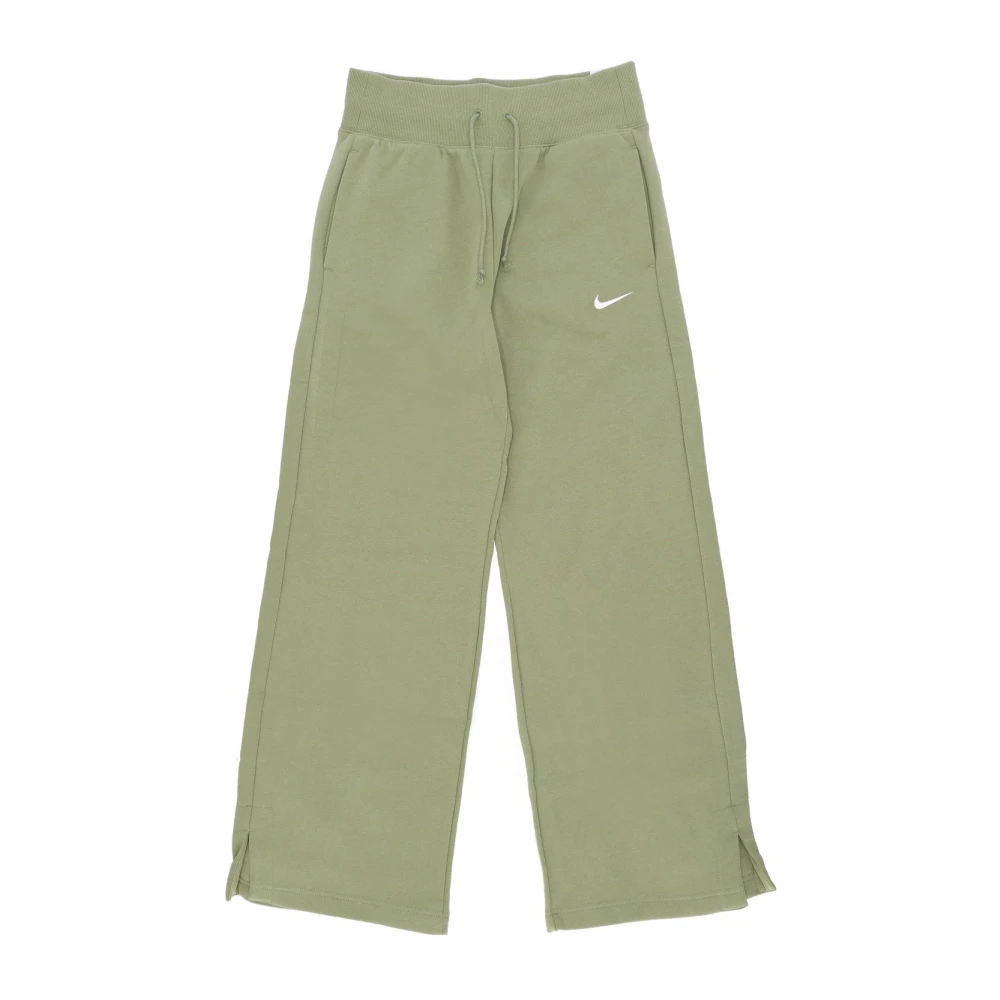 Nike Women's Green Training Trousers & Tights, L, Fleece Wide-Leg Trousers Phoenix Alligator