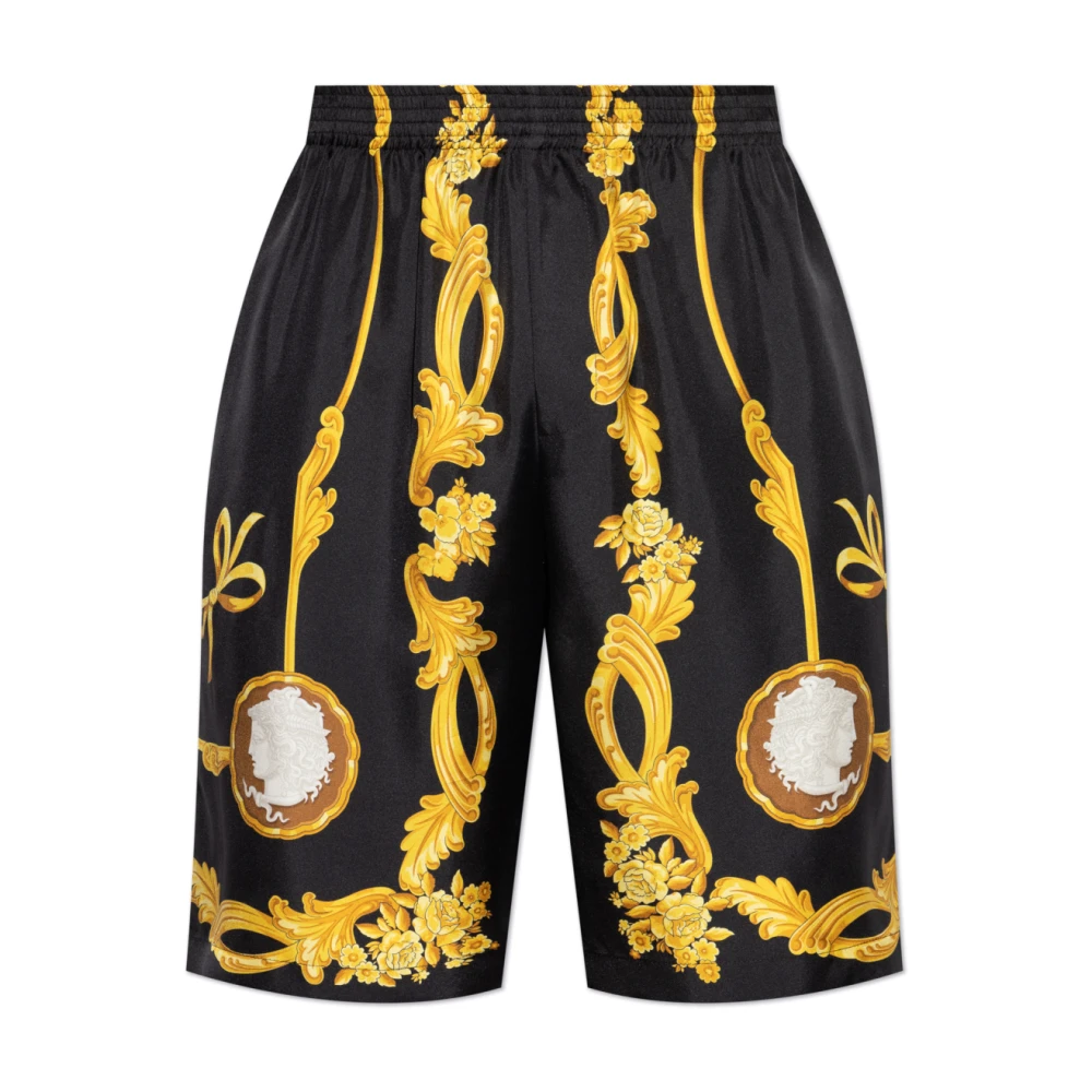 Versace Zijden shorts Black Heren