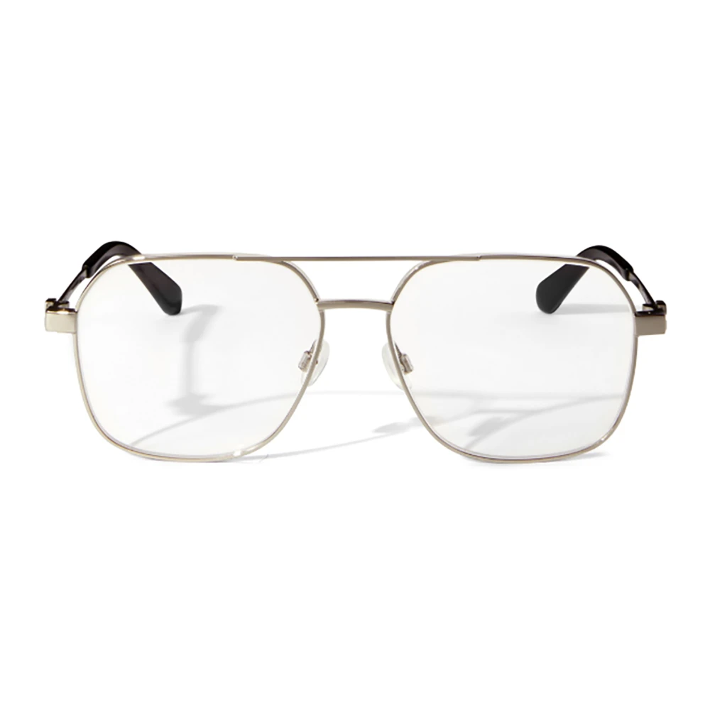 Off White Metalen Optische Monturen Brilmontuur Stijl Gray Dames