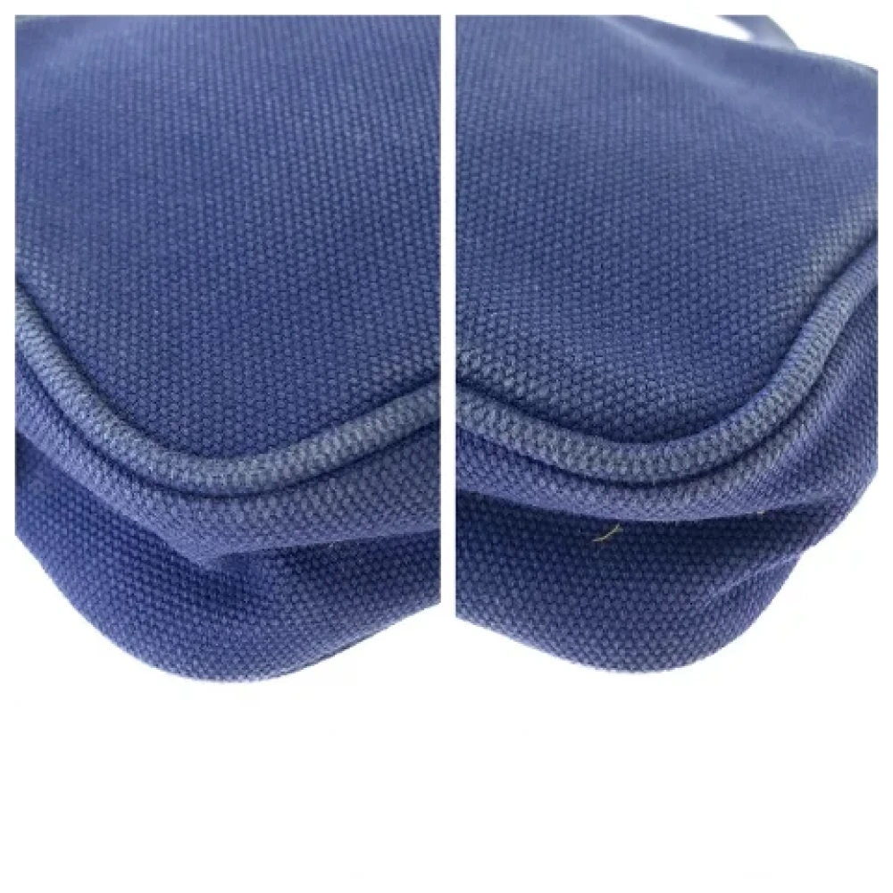 Prada Vintage Pre-owned Canvas clutches Blue Dames