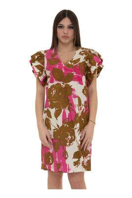 v-neck-mini-dress-with-volant-sleeves
