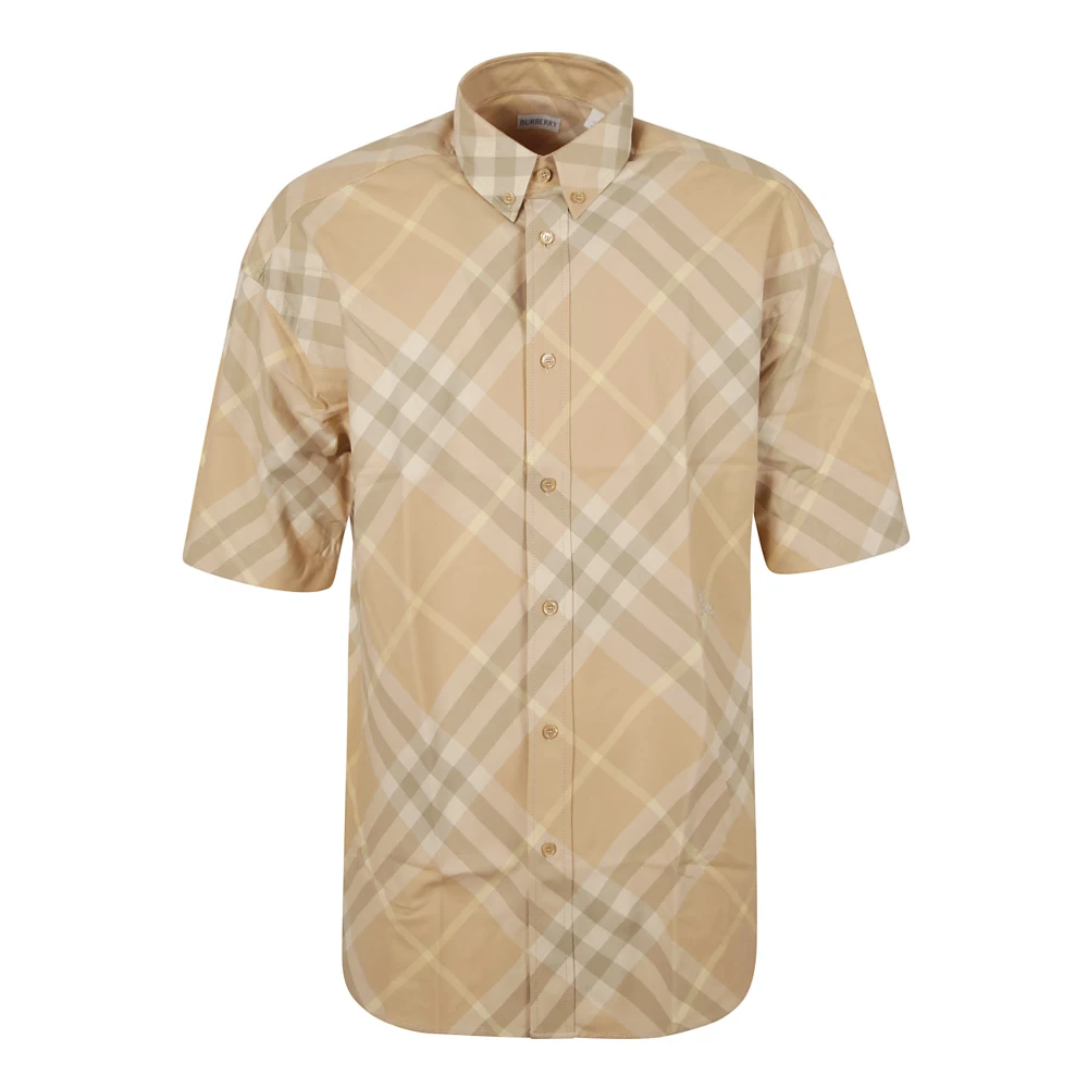 Burberry Men's Multicolor Short Sleeve Shirts, L, Short Sleeve Shirt