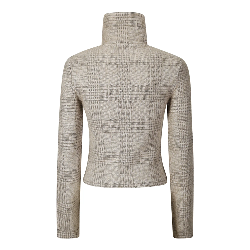 Our Legacy Slimme Rits Cardigan Lange Mouw Beige Dames