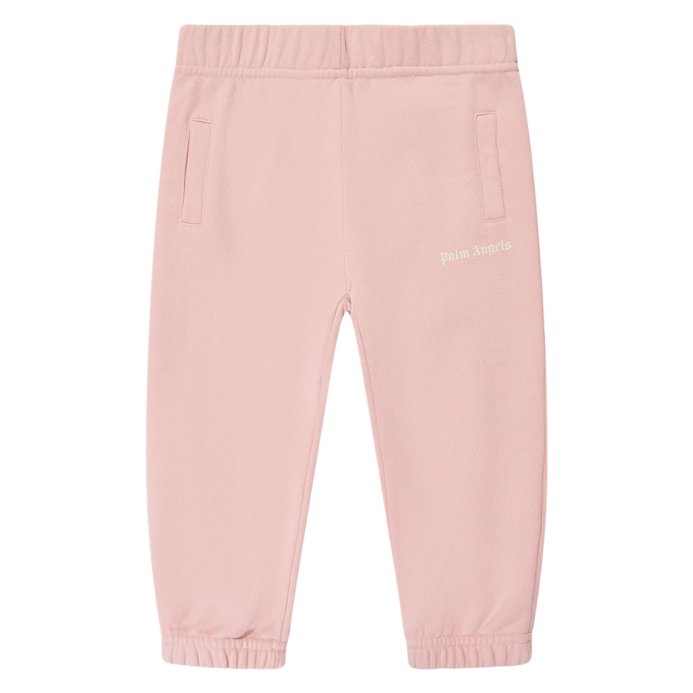 Palm Angels Girls Pink Sweatpants,, Logo Joggers In Size 3 Y