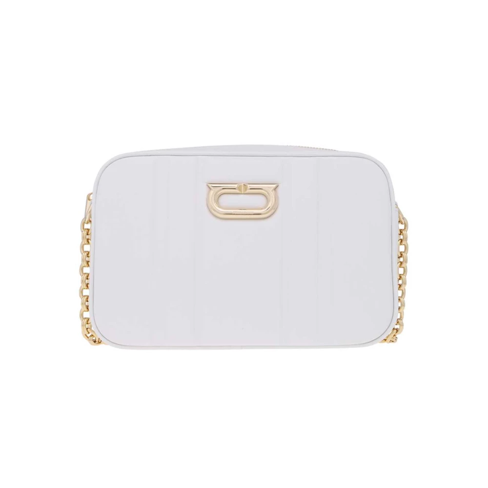 Salvatore Ferragamo Stijlvolle Leren Crossbody Tas White Dames