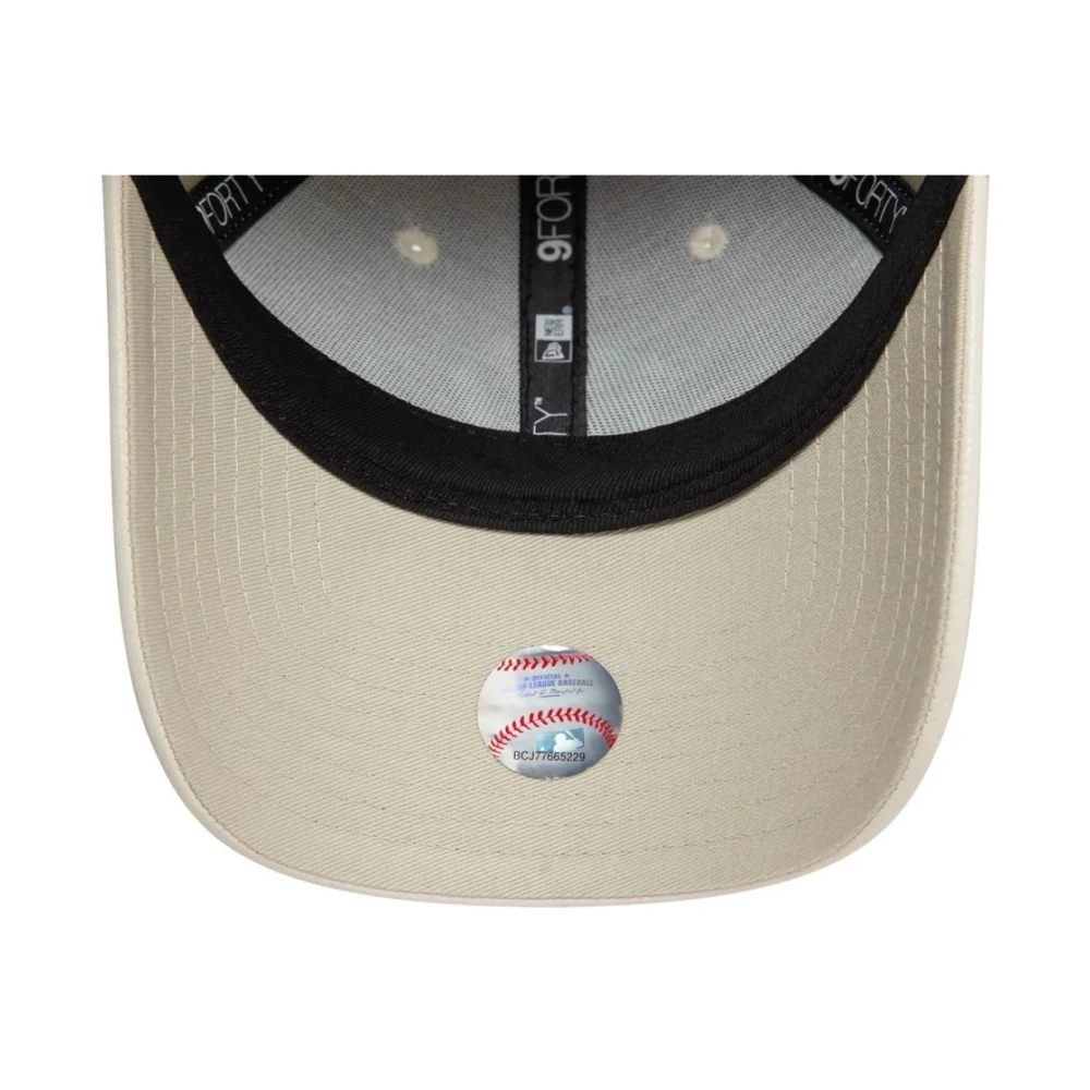 new era Kreukelige PU 9Forty New York Yankees Pet Beige Dames