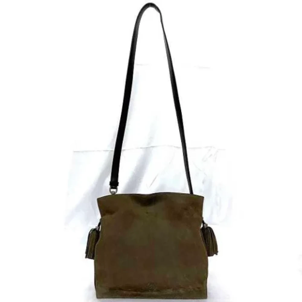 Loewe Pre-owned Fabric shoulder-bags Brown Dames