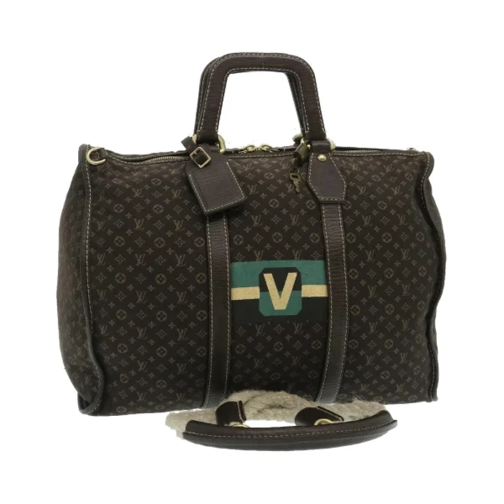 Louis Vuitton Vintage Förhandsägd Brunt Lerret Louis Vuitton Keepall Brown, Herr