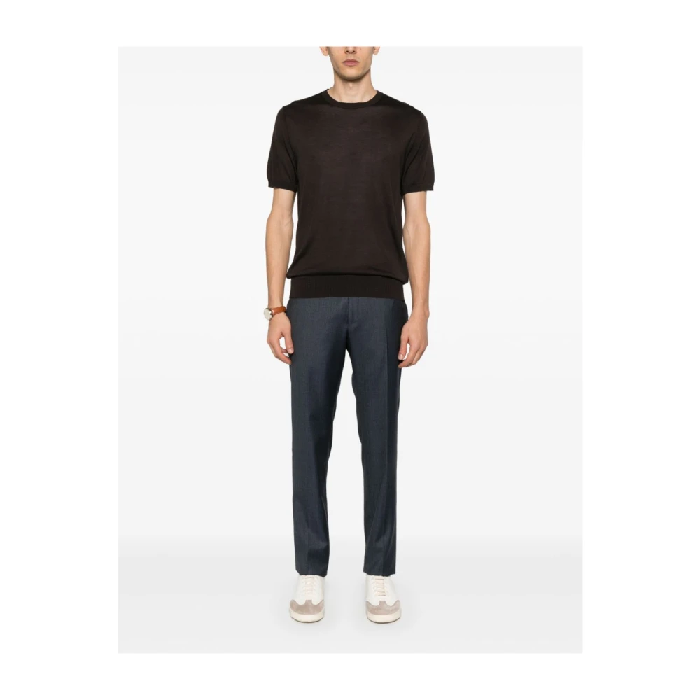 Corneliani Zwarte Zijden Sweater Herenmode Black Heren