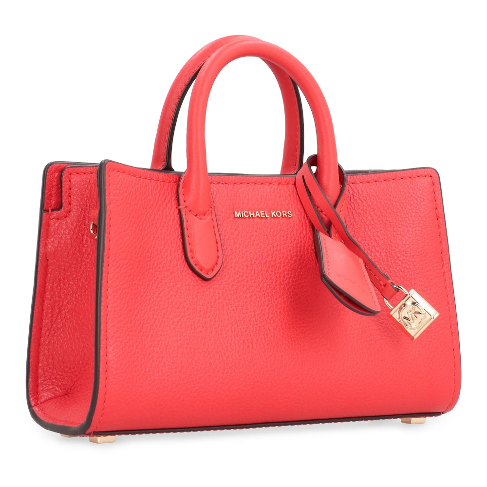 Michael Kors Schoudertas van gekorreld leer met slot Red Dames