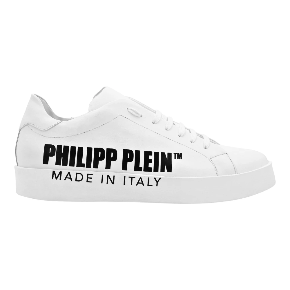 Philipp Plein Leren Lo-Top Sneakers Heren Schoenen Wit