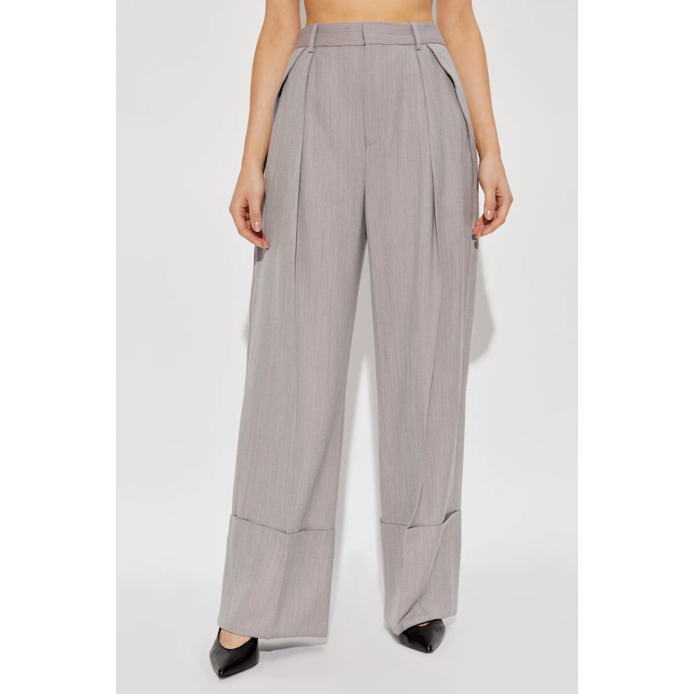 Victoria Beckham Broek met wijde pijpen Purple Dames