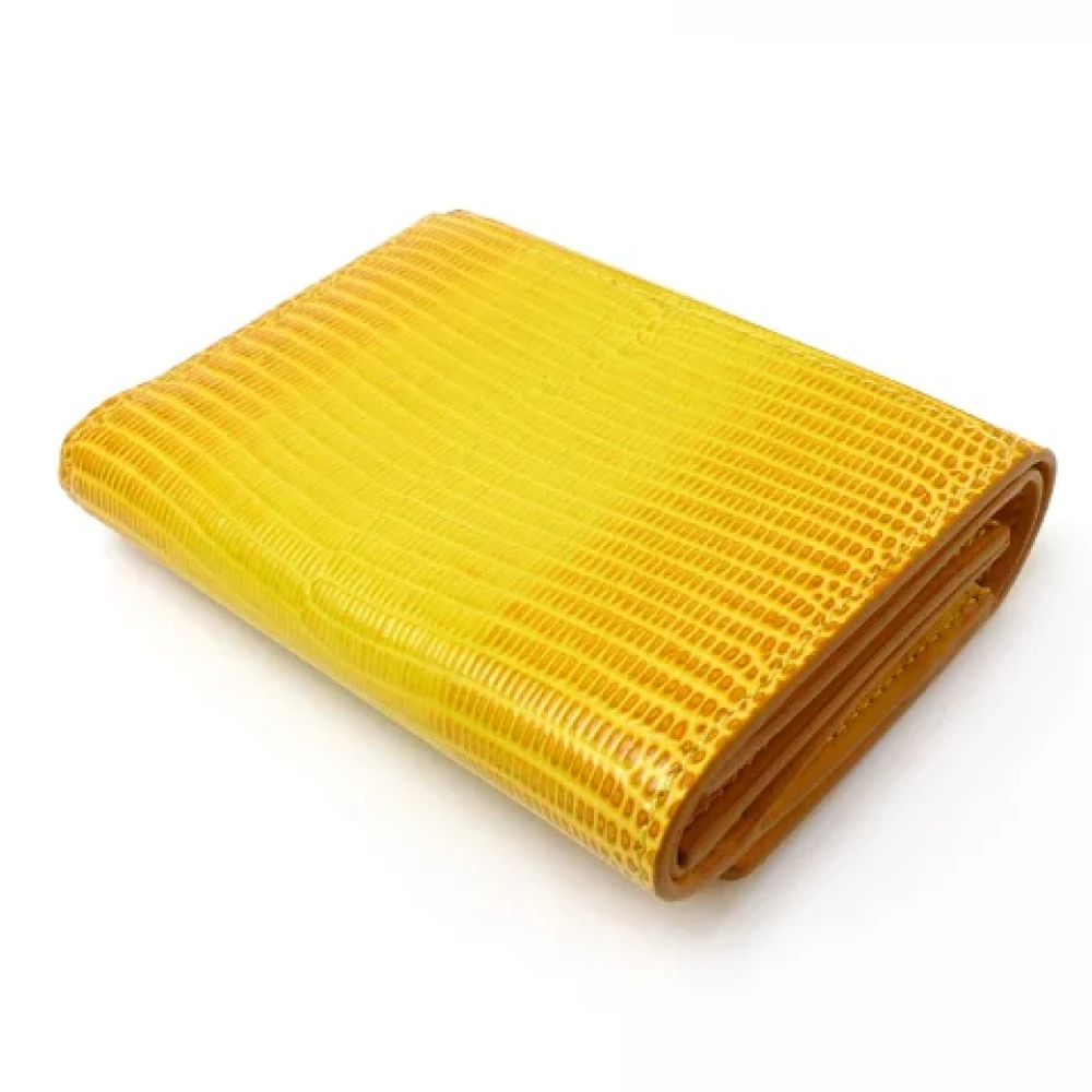 Burberry Vintage Pre-owned Leather wallets Yellow Dames