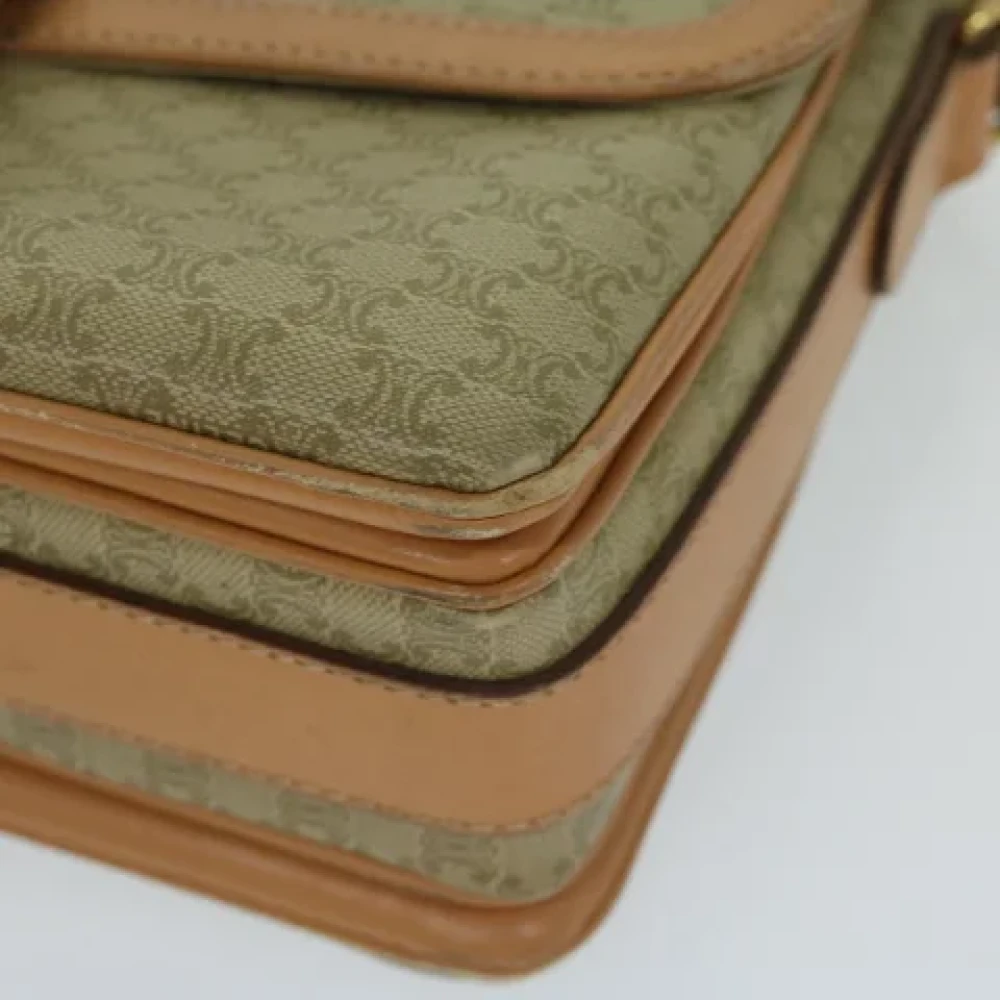 Celine Vintage Pre-owned Canvas shoulder-bags Beige Dames