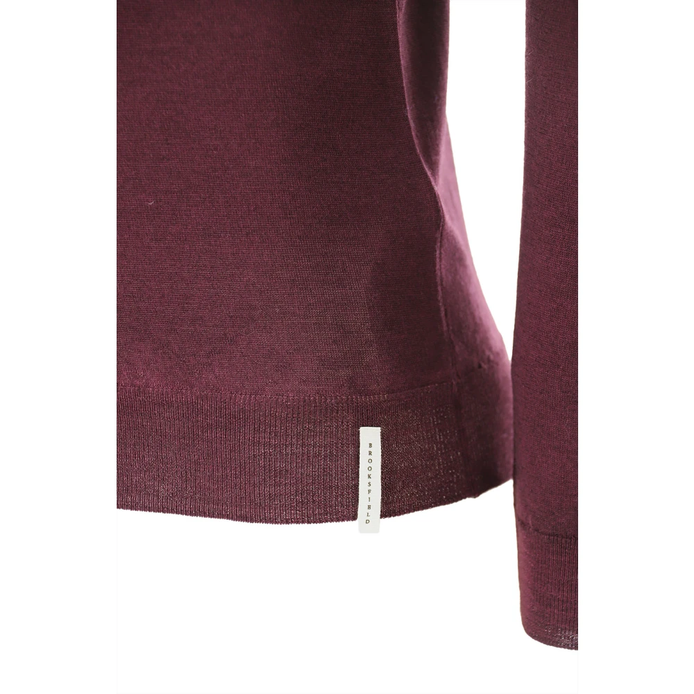 Brooksfield Round-neck Knitwear Red Heren
