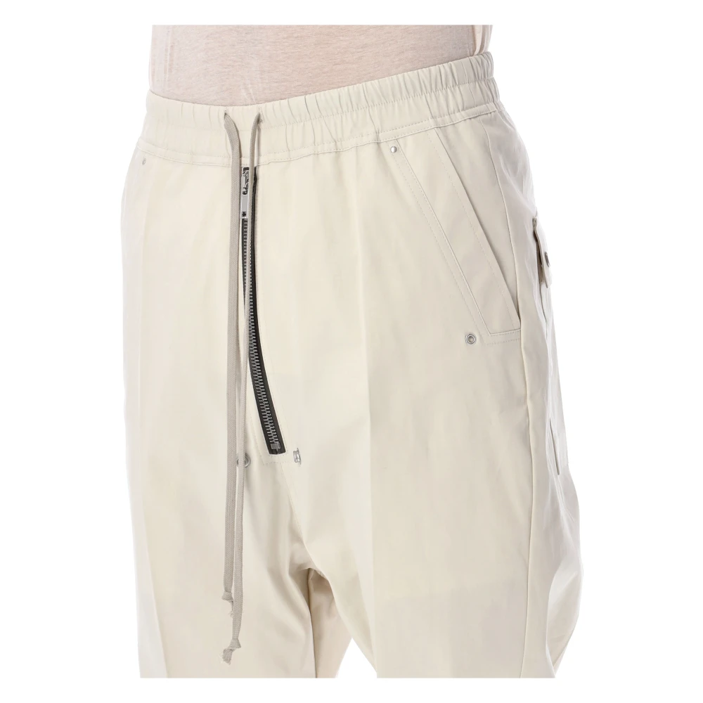 Rick Owens Witte Katoenmix Dinge Broek White Heren