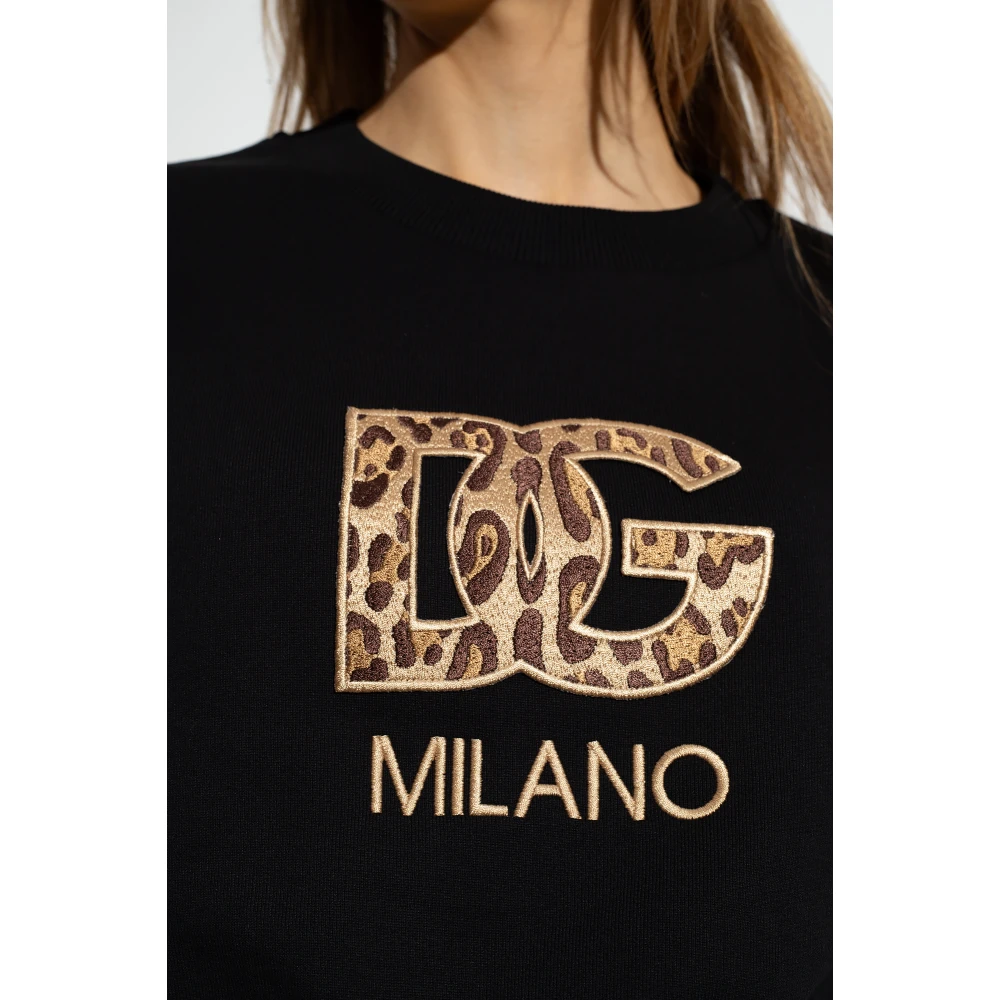 Dolce & Gabbana Sweatshirt met logo Black Dames