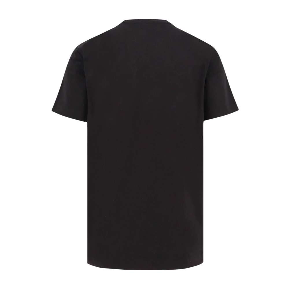 Moncler Katoenen Logo T-shirt Korte Mouw Black Heren