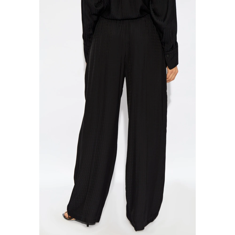 Victoria Beckham Broek met logo Black Dames