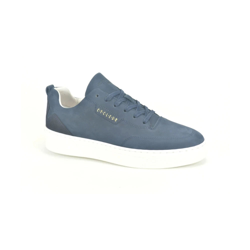 Cycleur de Luxe Blauwe Nubuck Sneaker Heren Schoenen