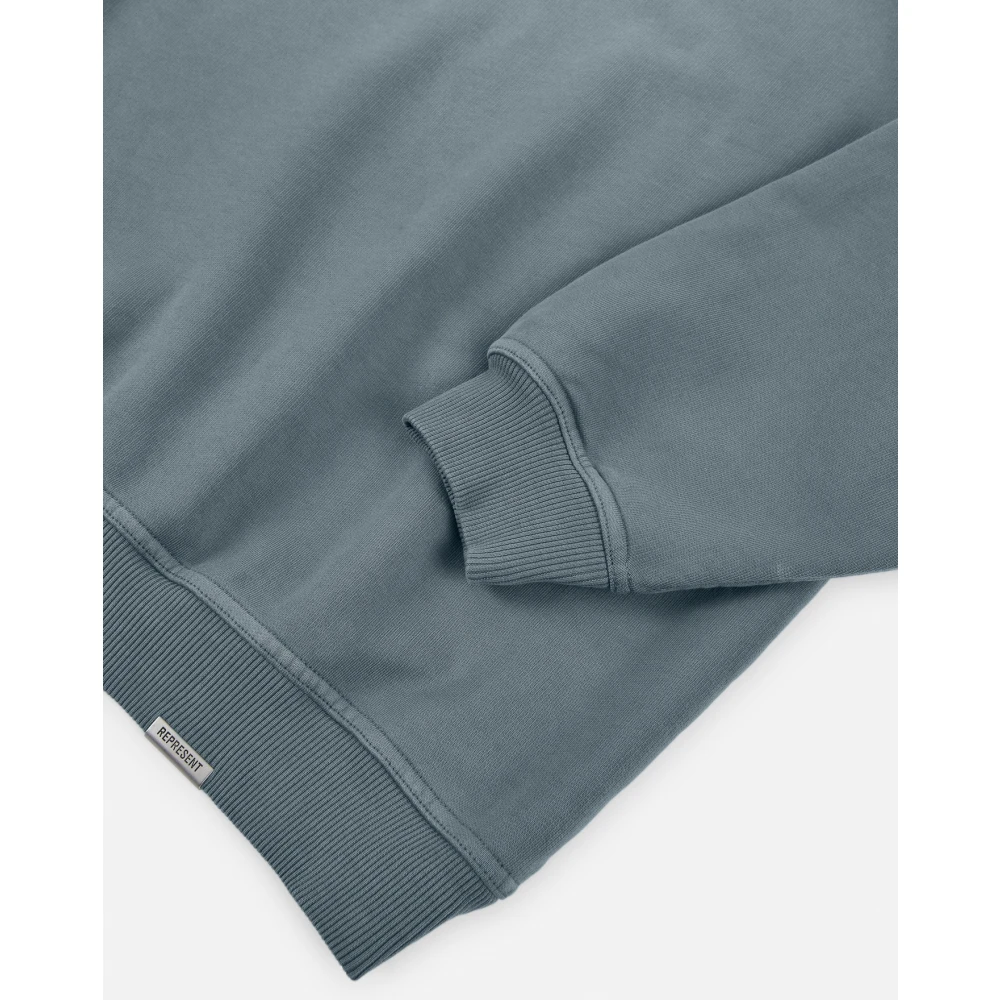 Represent Groene Sweater met Print op de Rug Gray Heren