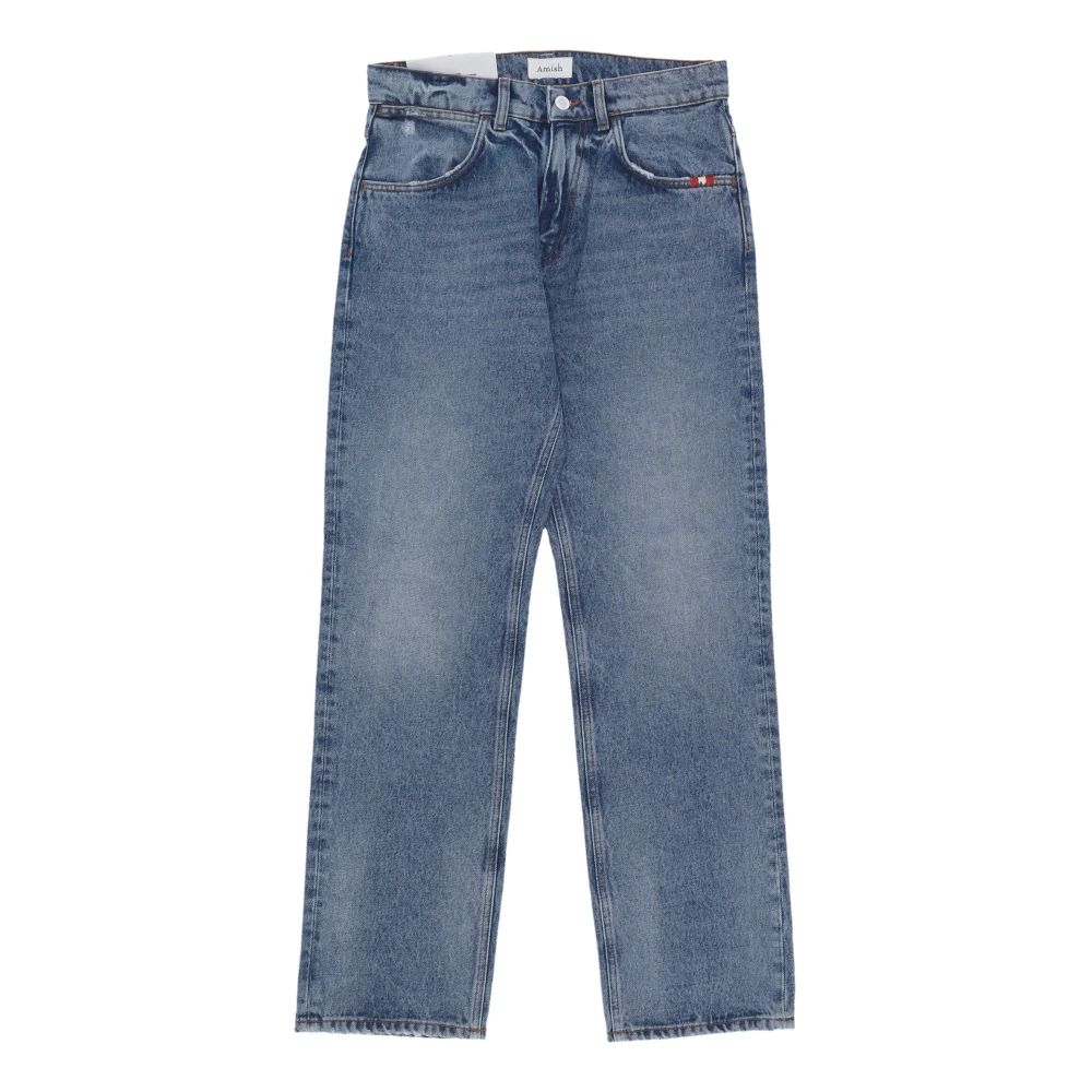 Amish Denim Herenjeans met Rechte Pijp Blue Heren